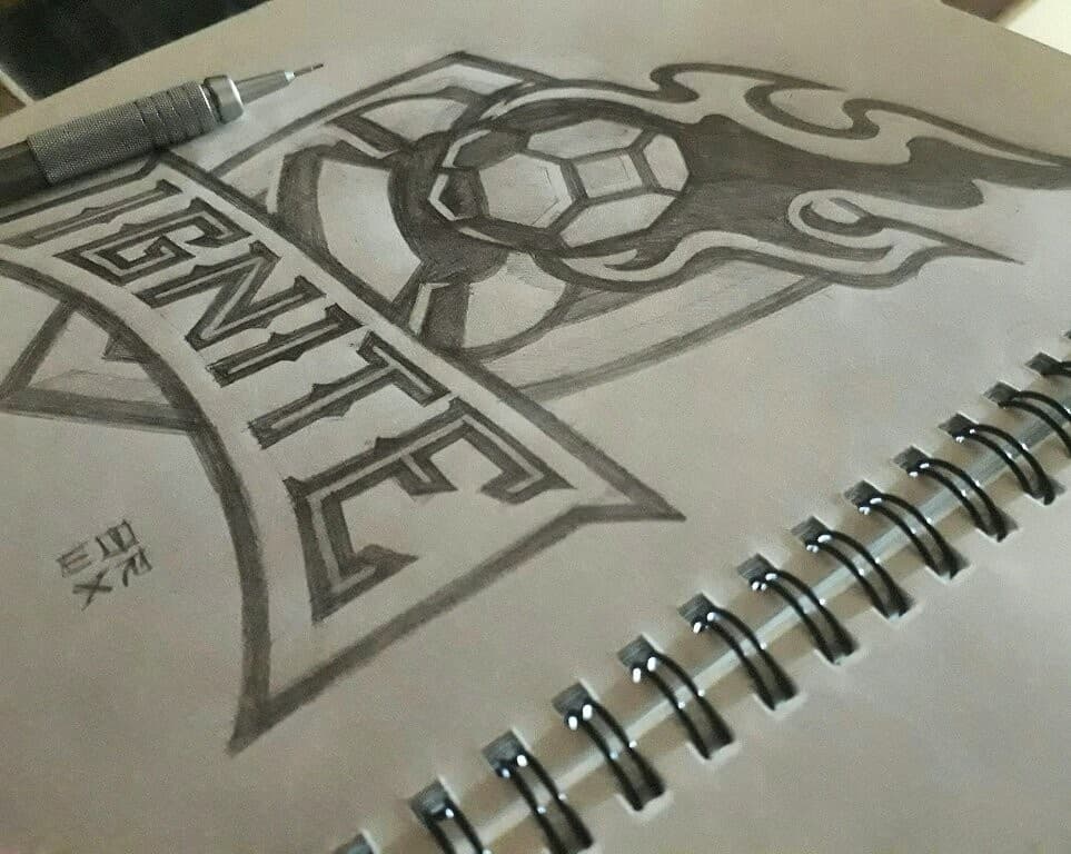 Ignite logo — original sketch